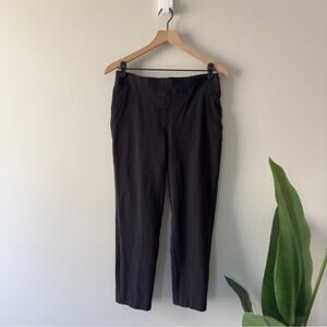 SPANX Black Stretch Chinos straight leg solid back pockets cotton casual elastic